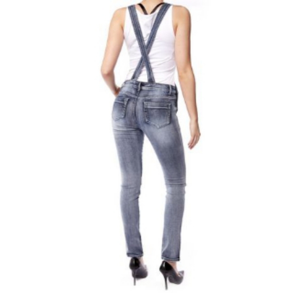 Jeaniologie Denim Overalls Skinny Fit Size 6 - Picture 2 of 16